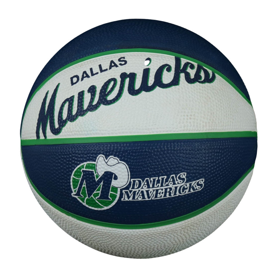 Dirk Nowitzki Signed Mavericks Logo Mini Basketball (Beckett)