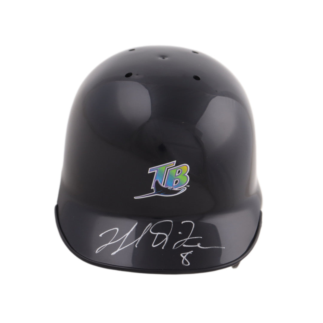 Mike DiFelice Signed Tampa Bay Rays Batting Mini Helmet (JSA)