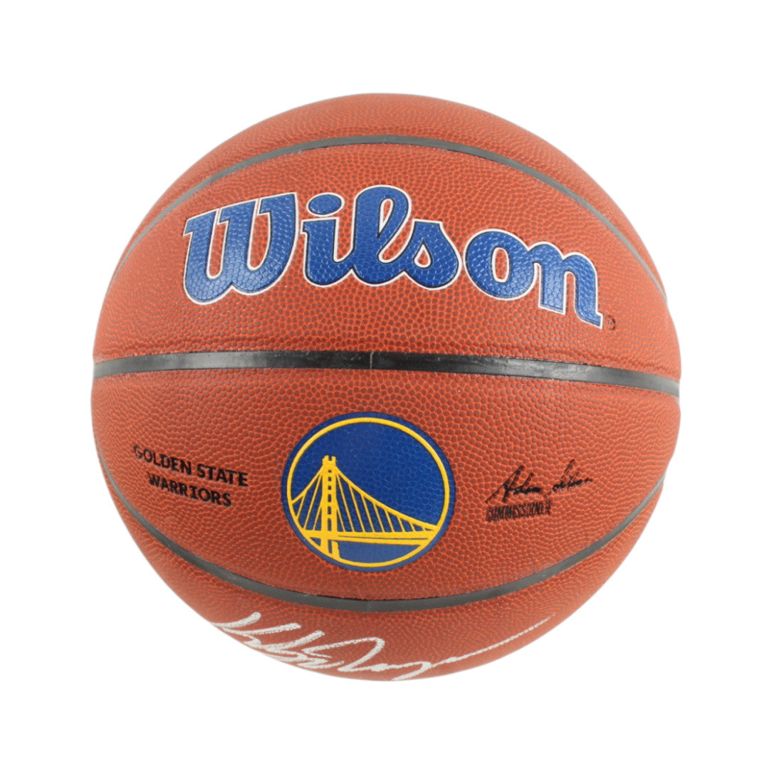 Klay Thompson Signed Warriors Logo Basketball (Fanatics)