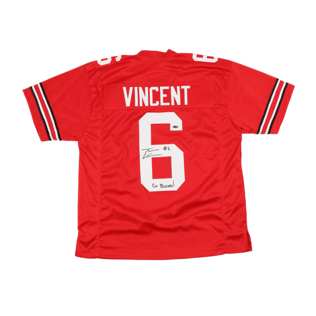Taron Vincent Signed Jersey Inscribed "Go Bucks!" (Playball)