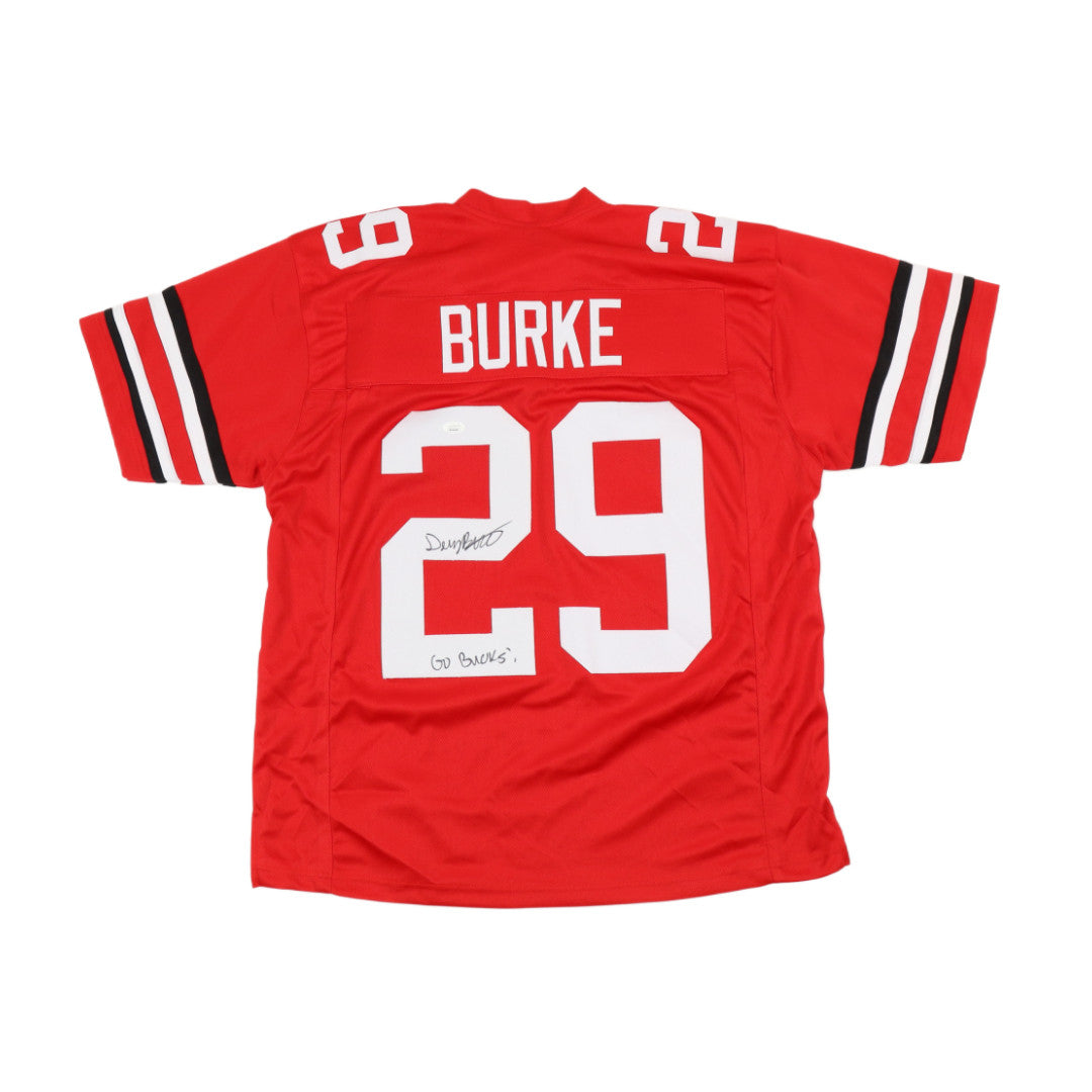Denzel Burke Signed Jersey Inscribed "Go Bucks!" (JSA)