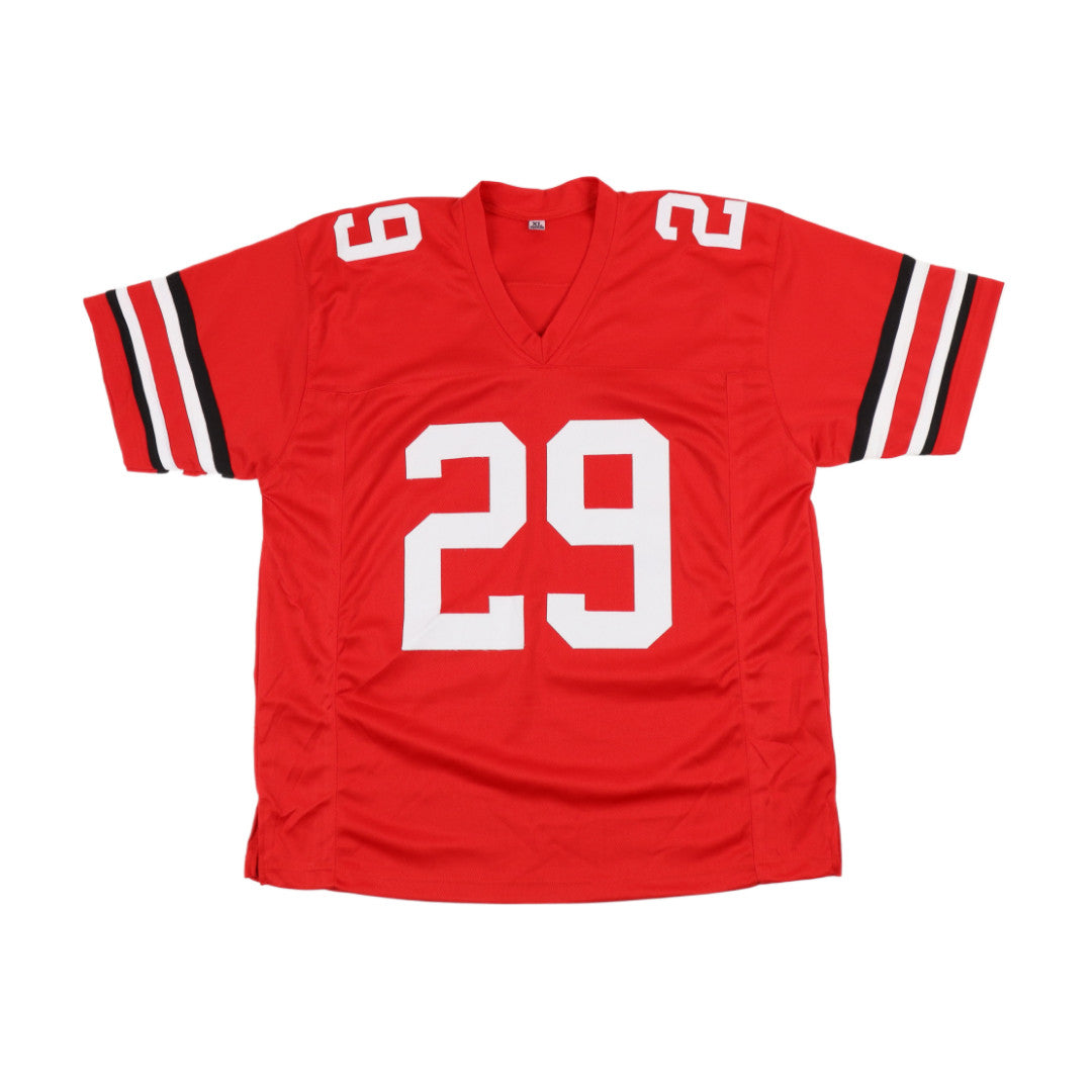 Denzel Burke Signed Jersey Inscribed "Go Bucks!" (JSA)