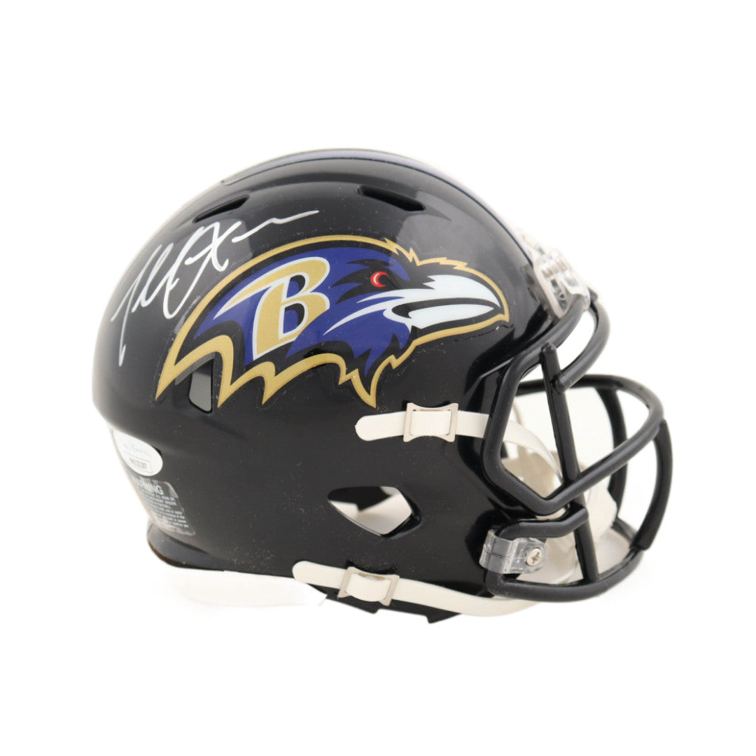 Terrell Suggs Signed Ravens Speed Mini Helmet (JSA & Players Ink)