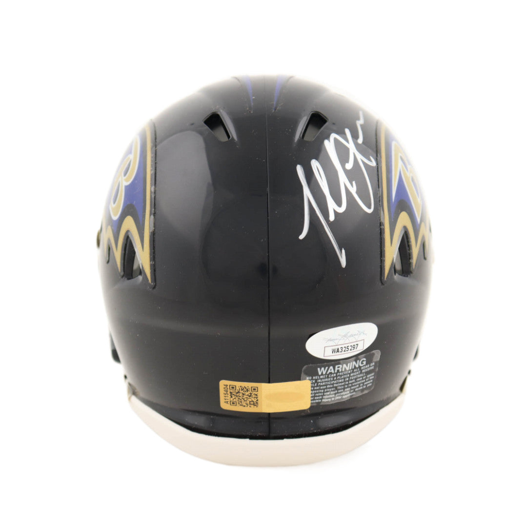Terrell Suggs Signed Ravens Speed Mini Helmet (JSA & Players Ink)
