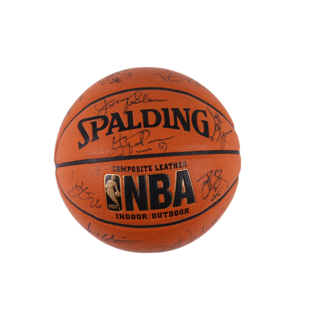 2007-08 Jazz NBA Basketball Team-Signed by (16) with Jerry Sloan, Deron Williams, Carlos Boozer, Paul Millsap, Kyle Korver (Beckett)