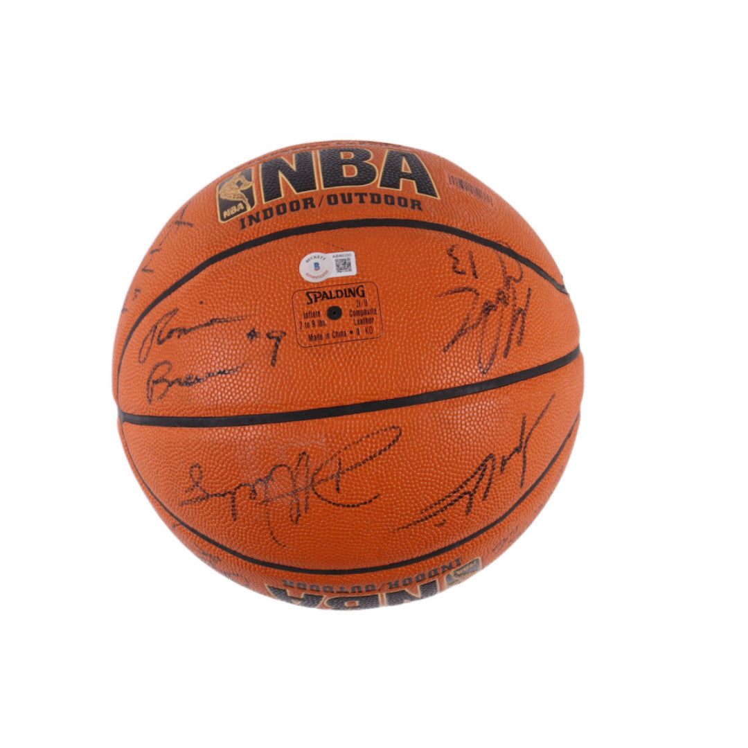 2007-08 Jazz NBA Basketball Team-Signed by (16) with Jerry Sloan, Deron Williams, Carlos Boozer, Paul Millsap, Kyle Korver (Beckett)