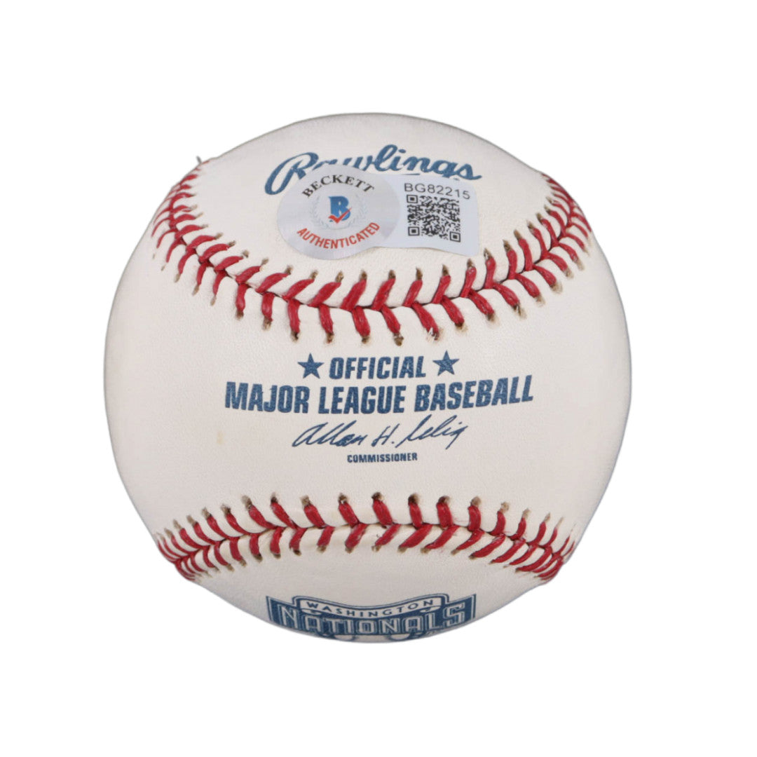 Michael O'Connor Signed Nationals Logo Baseball (Beckett)